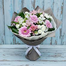 Букет цветов из:  Герберы, Альстромерии и Хризантемы в Путевке
