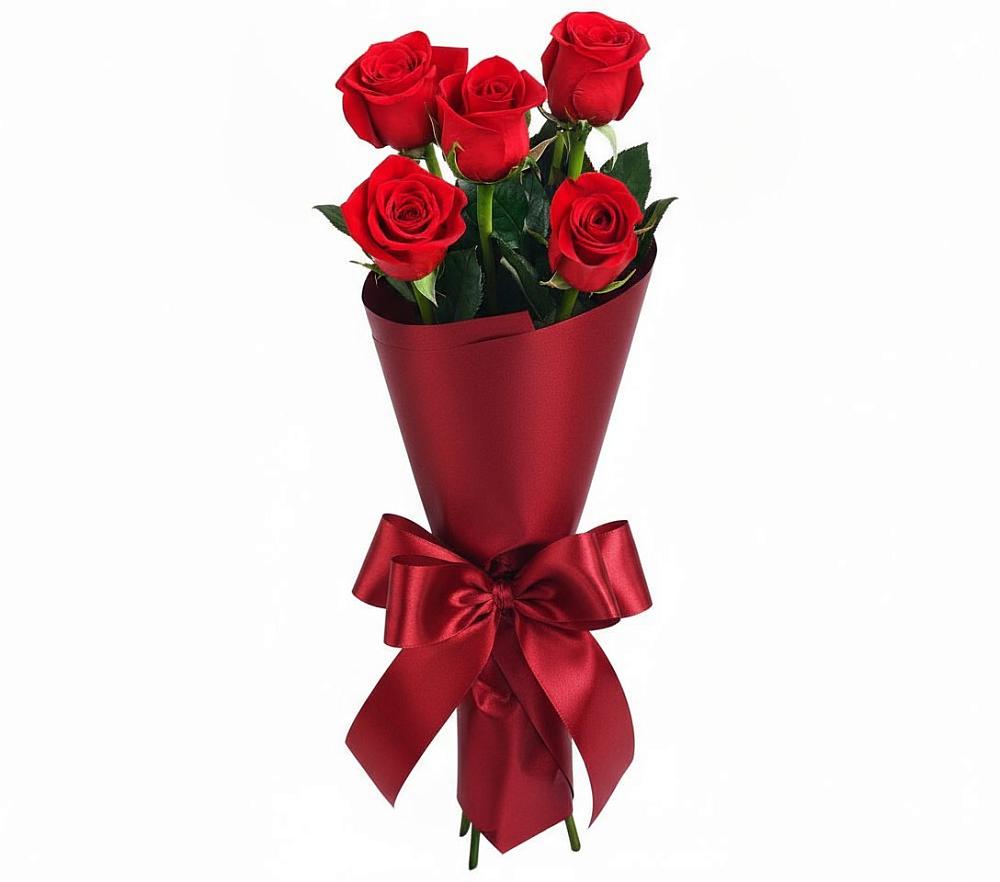 Букет 5 Красных роз Эдлесс Лав в Путевке