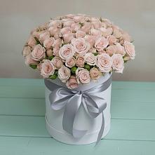 Цветочная композиция из Розы в шляпной коробке в Путевке