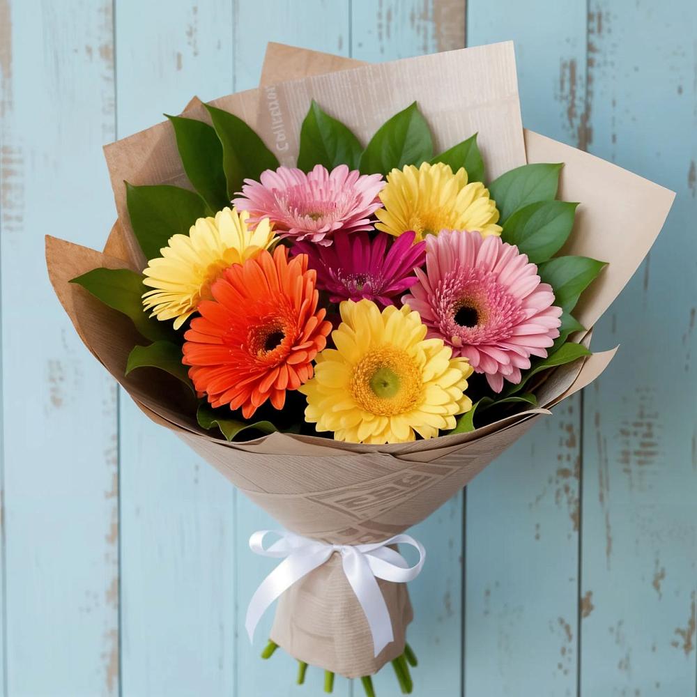 Букет цветов из: Герберы в Путевке