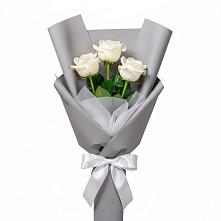 Букет 3 белые розы #REPLACE_PRED# Путевке