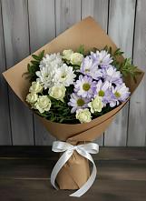 Букет цветов из:  Хризантемы и Розы #REPLACE_PRED# Путевке