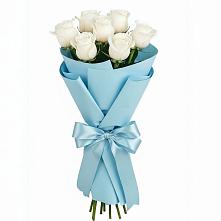 Букет 7 белых роз Проуд в Путевке