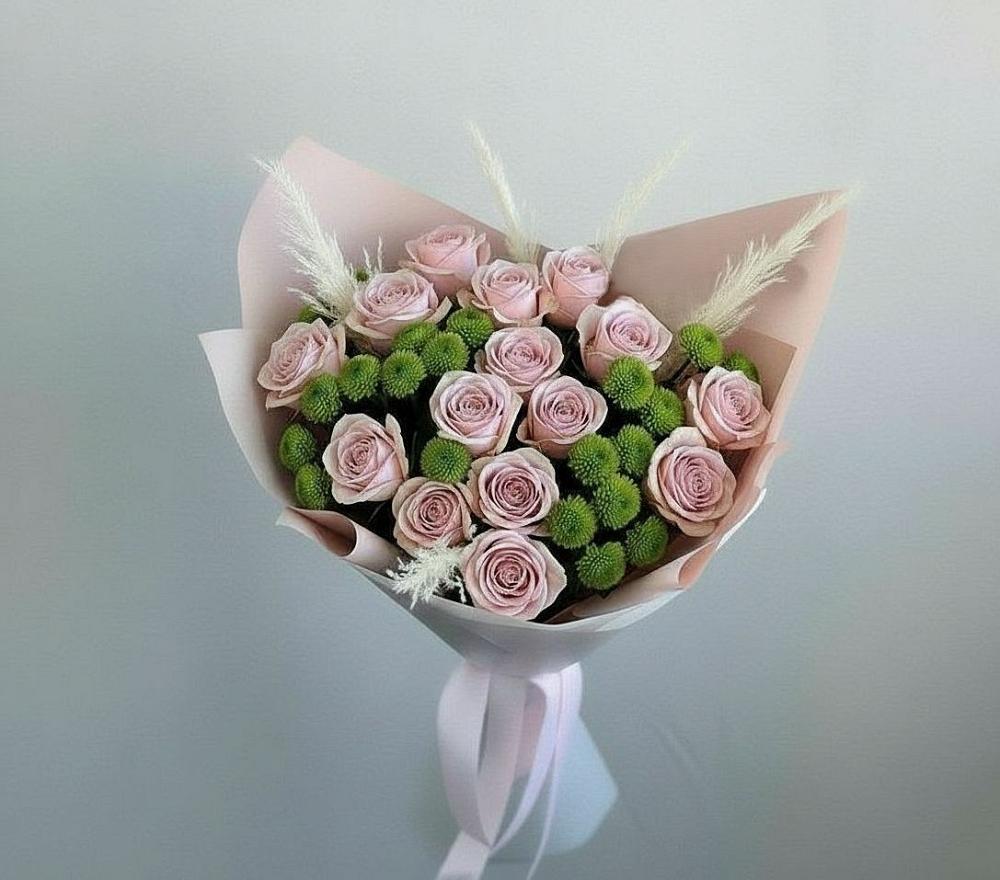 Букет цветов из: Розы и Хризантемы в Путевке