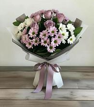 Букет цветов из:  Хризантемы и Розы #REPLACE_PRED# Путевке