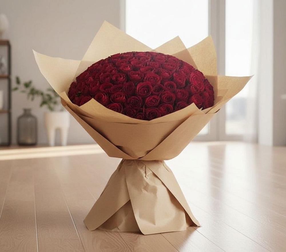 Букет 101 Красная роза в Путевке