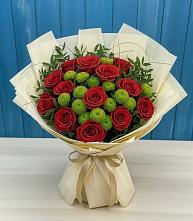 Букет цветов из:  Розы и Хризантемы в Путевке