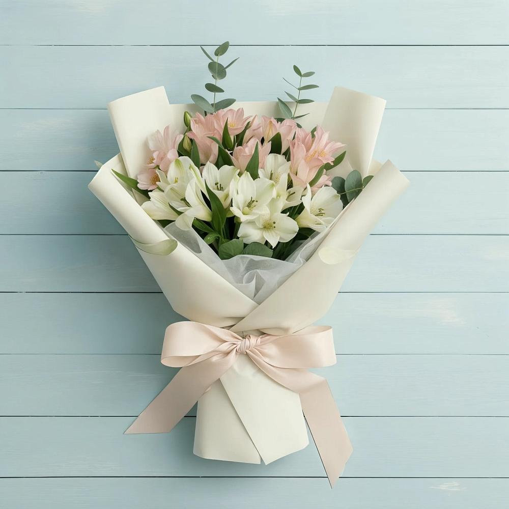 Букет цветов из: Альстромерии в Путевке