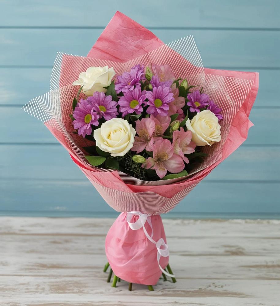 Букет цветов из: Герберы в Путевке