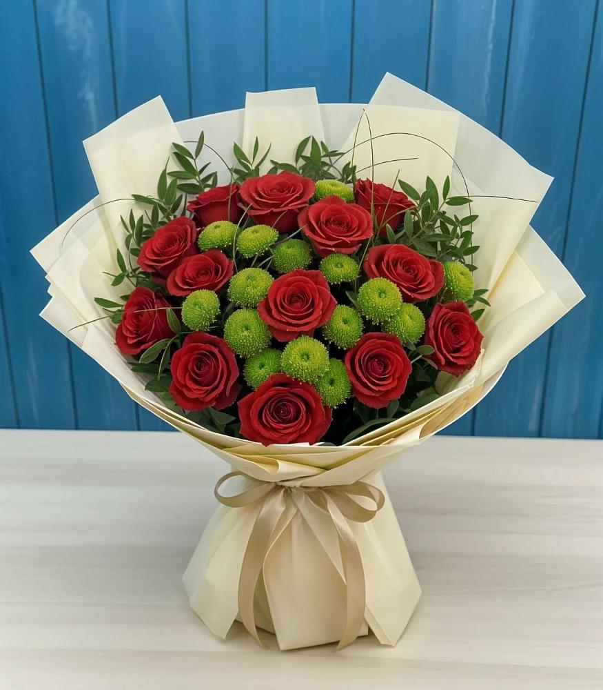 Букет цветов из: Розы и Хризантемы в Путевке